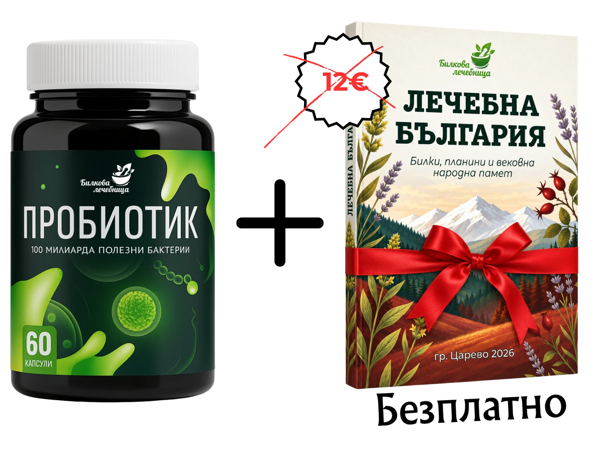 Пробиотик 4 щама с подарък книга Лечебна България