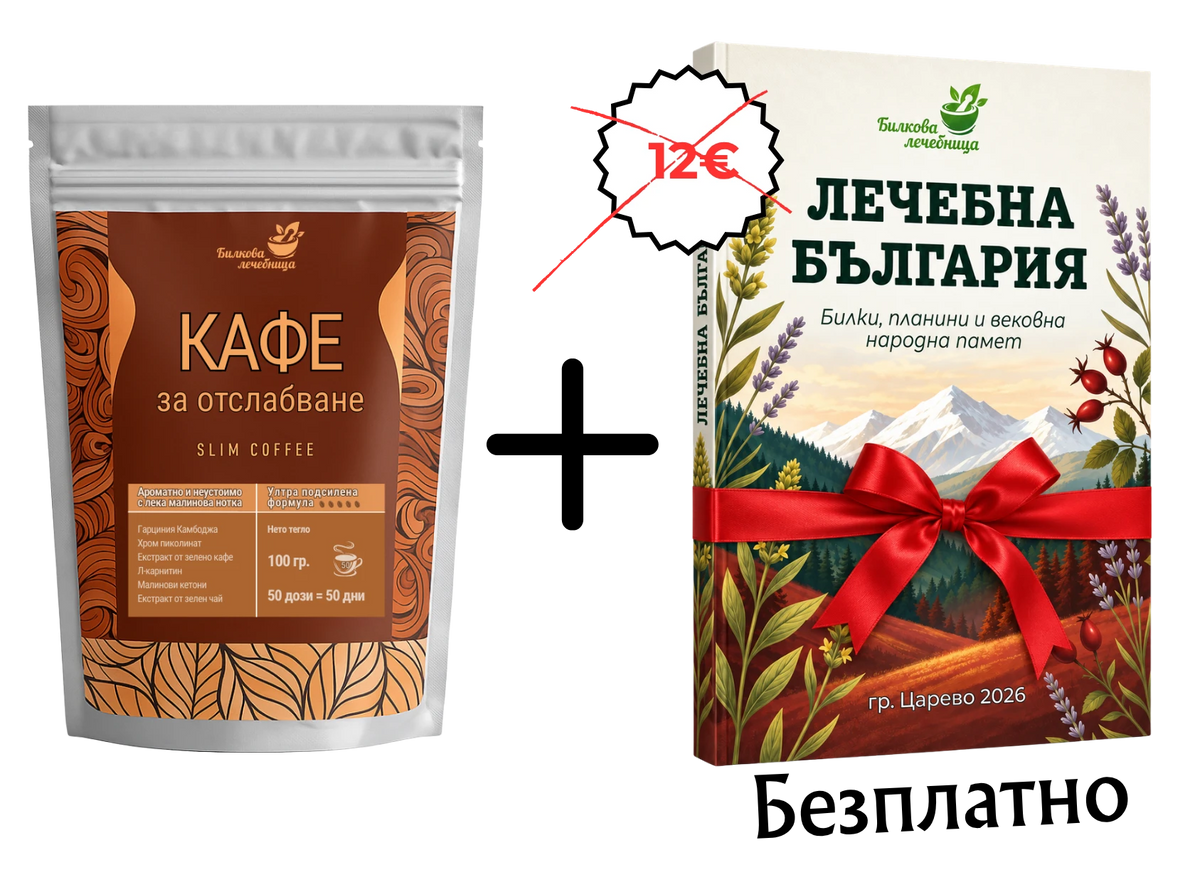 Кафе за отслабване Slim Coffee с подарък книга Лечебна България